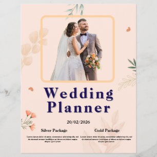 Eleganter Flyer für Hochzeitsplaner   Moderne Flor