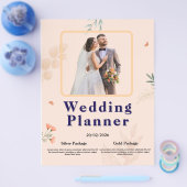 Eleganter Flyer für Hochzeitsplaner | Moderne Flor (Einzeln)