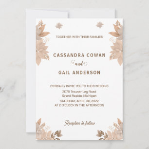 Eleganter Flyer Hochzeit Einladung