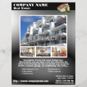 Eleganter Flyer mit weißem QR-Code (QR452) (Hinten)