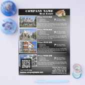 Eleganter Flyer mit weißem QR-Code (QR452) (Einzeln)