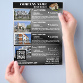 Eleganter Flyer mit weißem QR-Code (QR452) (Hand)