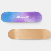 Eleganter Foil Ombre Gradient Skateboard (Horizontal)