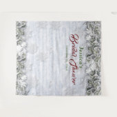 Eleganter Foliage Brautparty Foto Stand Wandteppich (Vorderseite (Horizontal))