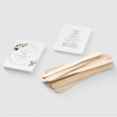 Eleganter Foliage & Gold-Hochzeitskalender Fächer (Non-assembled)