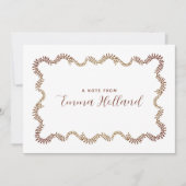 Eleganter Foliage Rahmen botanisch Personalisiert Ankündigung (Vorderseite)