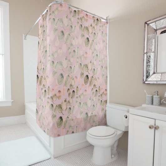 Eleganter Foliage Wasserfarbenduschvorhang Duschvorhang (Beispiel)