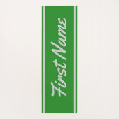 Eleganter Forest Green-Hintergrund u. hellgrauer Yogamatte (Rückseite)