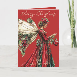 Eleganter Forestcore-Weihnachts-Fee-Feiertag  Feiertagskarte