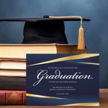 Eleganter formaler Abschluss für Navy Blue Gold Ge