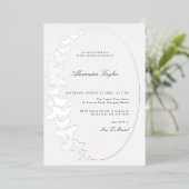 Eleganter formaler klassischer Schmetterling Brida Folieneinladung (Stehend vorne)