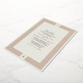 Eleganter formaler Monogram Wedding RSVP QR Code G Folieneinladung (Gedreht)