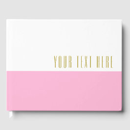 Eleganter formaler rosa weißer Farbblock für Ihren Gästebuch