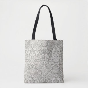 eleganter formaler weißer Damast-Spitzen-Brokat Tasche