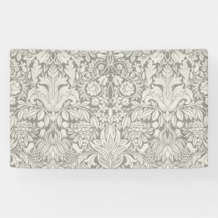 eleganter formaler weißer Damast-Spitzen-Brokate Banner