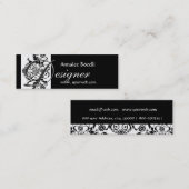 Eleganter Formigable Monogramm-Damast Mini Visitenkarte (Vorne/Hinten)