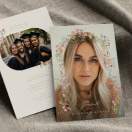 eleganter Foto Abschluss Ankündigung