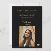 Eleganter Foto-Abschluss Dankeskarte (Rückseite)