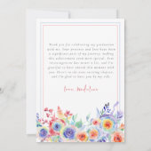 Eleganter Foto Abschluss Dankeskarte (Rückseite)