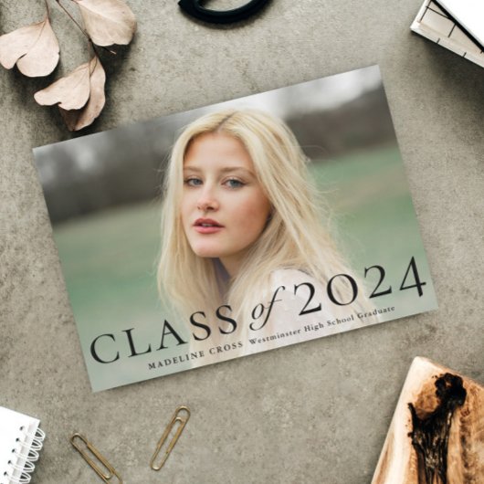 Eleganter Foto-Abschluss der Geschlossen Klasse Einladung