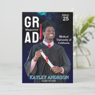 Eleganter Foto Abschluss Doktor der Medizin Einladung