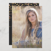 Eleganter Foto Abschluss Einladung (Vorne/Hinten)
