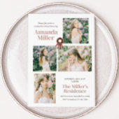 Eleganter Foto Abschluss Einladung