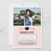 Eleganter Foto Abschluss Einladung (Vorderseite)