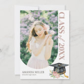 Eleganter Foto Abschluss Einladung (Rückseite)