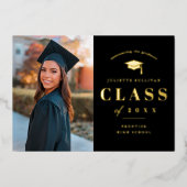 Eleganter Foto-Abschluss Folieneinladung (Vorderseite)