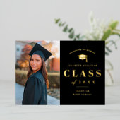 Eleganter Foto-Abschluss Folieneinladung (Stehend vorne)