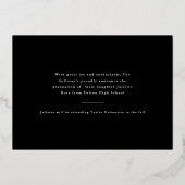 Eleganter Foto-Abschluss Folieneinladung (Rückseite)