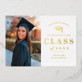 Eleganter Foto-Abschluss Folieneinladung (Vorderseite)