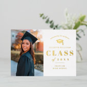 Eleganter Foto-Abschluss Folieneinladung (Stehend vorne)