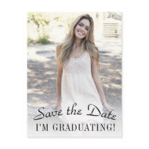 Eleganter Foto Abschluss Save the Date