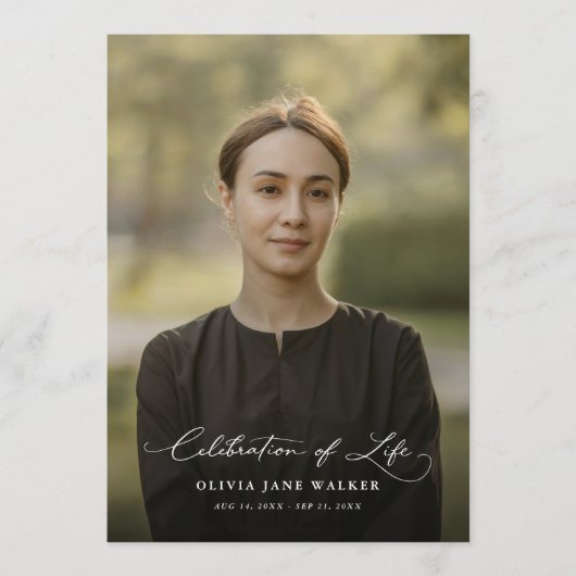 Eleganter Foto Beerdigungsorden Programm (Vorderseite)