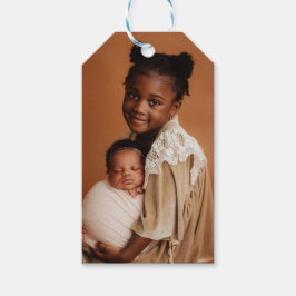 Eleganter Foto-Bogen-Schick-Christmas Geschenkanhänger