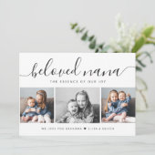 Eleganter Foto Collage Beloved Nana Mütter Day Karte (Stehend Vorderseite)