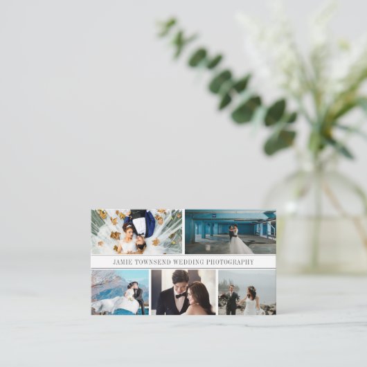 Eleganter Foto Collage Professional Fotograf Visitenkarte (Stehend Vorderseite)