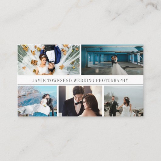 Eleganter Foto Collage Professional Fotograf Visitenkarte (Vorderseite)