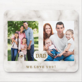 Eleganter Foto Family Collage Vatertag Mousepad
