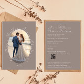 Eleganter Foto Frame QR Code Einladung