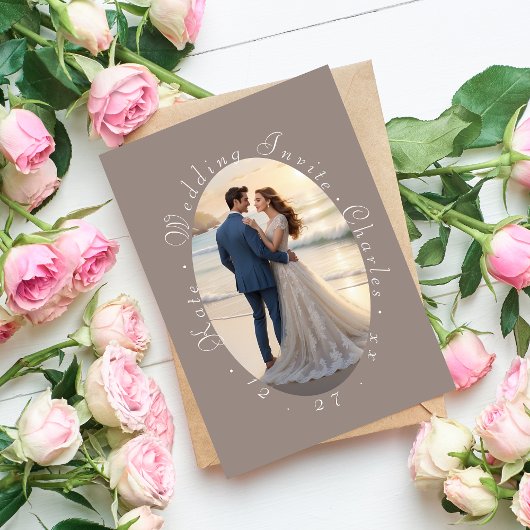 Eleganter Foto Frame QR Code Einladung