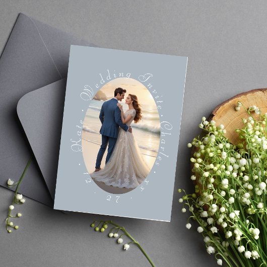 Eleganter Foto Frame QR Code Einladung