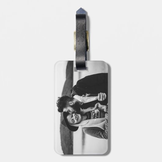 Eleganter Foto-Gepäckanhänger Gepäckanhänger (Rückseite vertikal)