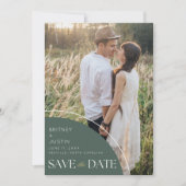 Eleganter Foto Hochzeit im Herbst QR Code Save The Date (Vorderseite)