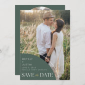 Eleganter Foto Hochzeit im Herbst QR Code Save The Date (Vorne/Hinten)