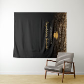 Eleganter Foto im modernen Schwarzen Abschluss Wandteppich (Beispiel (Horizontal))