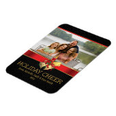 Eleganter Foto-Magnet aus schwarzem Gold Magnet (Linke Seite)