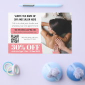 Eleganter Foto Massage Therapist Discount Flyer (Einzeln)